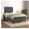 Image de Boxspring met matras en LED fluweel donkergrijs 120x200 cm3135994