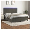 Image de Boxspring met matras en LED fluweel donkergrijs 180x200 cm3136018
