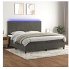 Image de Boxspring met matras en LED fluweel donkergrijs 200x200 cm3136084