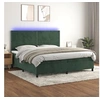 Image de Boxspring met matras en LED fluweel donkergroen 200x200 cm3136086