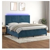 Image de Boxspring met matras en LED fluweel donkerblauw 200x200 cm3136087