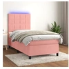 Image de Boxspring met matras en LED fluweel roze 100x200 cm3136112