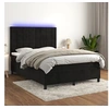 Image de Boxspring met matras en LED fluweel zwart 140x190 cm3136121