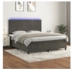 Image de Boxspring met matras en LED fluweel donkergrijs 180x200 cm3136138