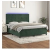 Image de Boxspring met matras en LED fluweel donkergroen 180x200 cm3136140