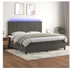 Image de Boxspring met matras en LED fluweel donkergrijs 200x200 cm3136144