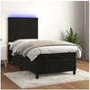 Image de Boxspring met matras en LED fluweel zwart 90x200 cm3136163