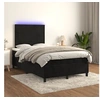 Image de Boxspring met matras en LED fluweel zwart 120x200 cm3136175