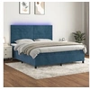 Image de Boxspring met matras en LED fluweel donkerblauw 160x200 cm3136195