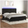 Image de Boxspring met matras en LED fluweel zwart 200x200 cm3136205