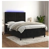 Image de Boxspring met matras en LED fluweel zwart 140x200 cm3136247