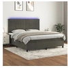 Image de Boxspring met matras en LED fluweel donkergrijs 180x200 cm3136258