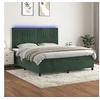 Image de Boxspring met matras en LED fluweel donkergroen 180x200 cm3136260