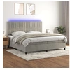 Image de Boxspring met matras en LED fluweel lichtgrijs 200x200 cm3136263