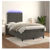 Image de Boxspring met matras en LED fluweel donkergrijs 120x200 cm3136294