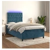 Image de Boxspring met matras en LED fluweel donkerblauw 120x200 cm3136297