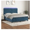 Image de Boxspring met matras en LED fluweel donkerblauw 160x200 cm3136315
