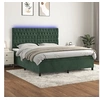 Image de Boxspring met matras en LED fluweel donkergroen 180x200 cm3136320