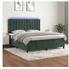 Image de Boxspring met matras en LED fluweel donkergroen 160x200 cm3136374