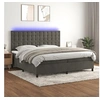 Image de Boxspring met matras en LED fluweel donkergrijs 200x200 cm3136384