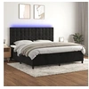 Image de Boxspring met matras en LED fluweel zwart 200x200 cm3136385