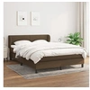 Image de Boxspring met matras stof donkerbruin 140x200 cm3126088
