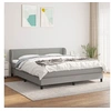 Image de Boxspring met matras stof lichtgrijs 160x200 cm3126093