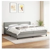 Image de Boxspring met matras stof lichtgrijs 200x200 cm3126109