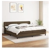Image de Boxspring met matras stof donkerbruin 200x200 cm3126112