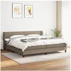 Image de Boxspring met matras stof taupe 200x200 cm3126113