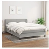 Image de Boxspring met matras stof lichtgrijs 140x190 cm3126157