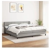 Image de Boxspring met matras stof lichtgrijs 200x200 cm3126269