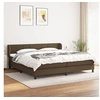 Image de Boxspring met matras stof donkerbruin 200x200 cm3126272
