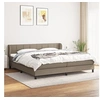 Image de Boxspring met matras stof taupe 200x200 cm3126273