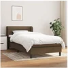 Image de Sommier à Lattes de Lit avec Matelas, Lit Rembourré, Lit Simple, Lit Adulte de Chambre à Coucher Intérieur, Moderne, Marron Foncé 90x200 cm 3126296