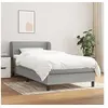 Image de Boxspring met matras stof lichtgrijs 100x200 cm3126301