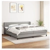 Image de Boxspring met matras stof lichtgrijs 200x200 cm3126349