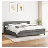 Image de Boxspring met matras stof donkergrijs 200x200 cm3126350