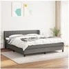 Image de Boxspring met matras stof donkergrijs 160x200 cm3126414