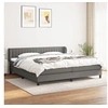 Image de Boxspring met matras stof donkergrijs 200x200 cm3126430
