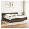 Image de Boxspring met matras stof donkerbruin 200x200 cm3126432