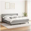 Image de Boxspring met matras stof lichtgrijs 160x200 cm3126493