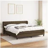 Image de Boxspring met matras stof donkerbruin 160x200 cm3126496