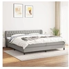 Image de Boxspring met matras stof lichtgrijs 200x200 cm3126509
