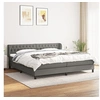 Image de Boxspring met matras stof donkergrijs 200x200 cm3126510