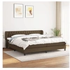 Image de Boxspring met matras stof donkerbruin 200x200 cm3126512