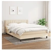 Image de Boxspring met matras stof cràmekleurig 140x190 cm3126562