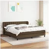 Image de Boxspring met matras stof donkerbruin 160x200 cm3126576