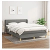 Image de Boxspring met matras stof donkergrijs 140x190 cm3126638