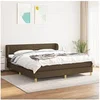 Image de Boxspring met matras stof donkerbruin 180x200 cm3126664